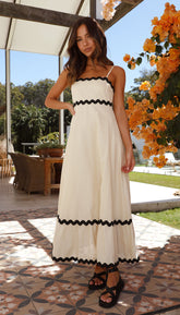 Limestone Linen Maxi Dress (syncee)-2