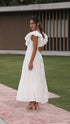 White Cotton Maxi Dress-4